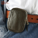 Ehtsast nahast kokkupandavad prillid Meeste v&ouml;&ouml;kott v&ouml;&ouml;kohal rippuv m&uuml;ndikott V&otilde;ti Multifunktsionaalne hoiustamis lukuga kotid roheline