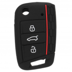 3 nupuga silikoonist autov&otilde;tme kate puldi korpuse kest VW Golf 7 Mk7 autode autode s&otilde;iduki v&otilde;tmekaitse tarvikud Style A must