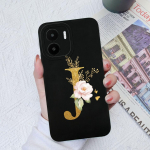 Xiaomi Redmi A1+ A2+ Plus 10C 12C 11A 9A 8A Pro &uuml;mbrise tagakaas Matt P&otilde;rutuskindel pehme silikoon kandiline telefonikotid Lilled Kirjad Redmi kaitseraua jaoks Redmi A1/A2