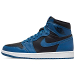 Air Jordan 1 Retro High OG Dark Marina Blue Unisex Tossud Must Valge 555088-404 44.5