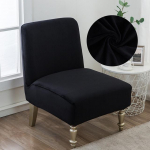 Velvet suure suurusega tooli katte Decor Stretch istme katte katte katte kaitsja tahke sussi k&auml;eta tooli kate Elastne kodukaunistus 1 Piece helehall v&auml;rv