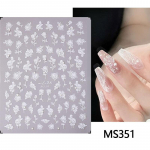 Butterfly Nail Art Kleebised 5D Pronksjas H&otilde;bedane Aurora Laser DIY K&uuml;&uuml;nte kaunistus 01