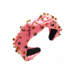 Juuksepael naiste j&otilde;uluv&auml;rviline t&uuml;rkiissinine inkrusteeritud kristallist laia servaga kommiv&auml;rvi peapael Mitmek&uuml;lgne peakate One Size oranž