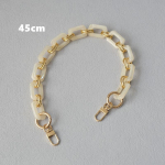 Uus moekas naistekoti aksessuaar Eemaldatav asenduskett Candy Solid Square Akr&uuml;&uuml;l Luksuslik rihm naiste &otilde;la k&auml;epideme kett 45CM beež