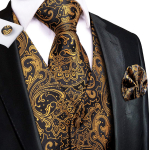 Hi-Tie Tuxedo vest meestele, &uuml;likond, vest kaelaside, taskur&auml;tik, mansetin&ouml;&ouml;bid pulma&auml;ri jaoks 2XL