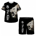 Lastele m&otilde;eldud suve&uuml;likond L&otilde;vi Graafiline T-s&auml;rk L&uuml;hikesed p&uuml;ksid Sobiv riietus 3D Prindiga Beebit&uuml;drukute riided Poiste Lastekomplekt Kaheosaline 110cm