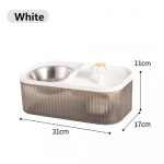 100 untsi/3 l purskkaevu kauss kassidele kasside siseruumides, koerte toitmis- ja jootmisvarustuse automaatne lemmiklooma veejaotur valge