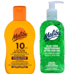 Malibu SPF10 kaitsev palsam 200ml + aaloegeel p&auml;rast p&auml;evitamist 200ml