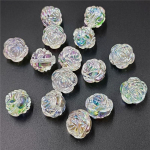 L&auml;bipaistvad k&auml;sitsi valmistatud helmestega aksessuaarid Lilled lahtised helmed Kahepoolsed 10 tk valmistamismaterjalid Kolmem&otilde;&otilde;tmeline UV-akr&uuml;&uuml;list k&auml;ev&otilde;ru kaelakee DIY valge