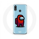 Sinisel taustal videom&auml;ngu Huawei P20 Lite among Us &uuml;mbris