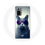 Coque pour Xiaomi Redmi Note 10 Pro Chat lunettes Style