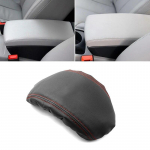 Black-red line PU Leather with Sponge Armrest Cover For VW Passat 2005 2006 2007 2008 2009 Center Control Armrest Box Cover Trim