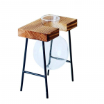 Lauaarvuti dekoratiivne klaastaimede terraarium puidust alusega h&uuml;dropooniliste sisetaimede kuvarihoidikuga