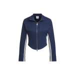 Adidas Originals X Notitle &Uuml;hiselt Br&auml;nditud Seeria FW23 Kolme Triibuga T&otilde;mblukuga Kraega Jakk Naiste Jakk Sinine IN1050 XXS