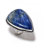 Natural Sodalite Gemstone Handmade 925 Sterling Silver Gift Ring Size 8 i5n26