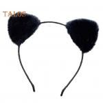 Naiste juuksepael Pehme kohev pl&uuml;&uuml;sis multikas Kitty k&otilde;rvakaunistus elastne kitsa &auml;&auml;rega libisemisvastane regulaarne sobiv &uuml;hev&auml;rviline peakaunistus juukser&otilde;ngas roosa