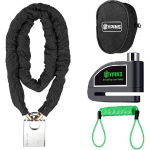 EYPINSi mootorratta ketilukud koos alarmi ketaspiduri lukuga, jalgratta ketilukk 1,2M/4FT, turvaketilukk jalgratta lukustush&auml;ire ketaslukk mootorratastele, roheline