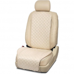 IVICY Suede Car Seat Cover for Cars - Soft & Breathable Front Premium Covers with Non-Slip Protector Universal Fits Most Automotive, Vans, SUVs, BEIGE WS SU