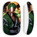 Souris sans fil maniacase blanche One piece Zoro manga anime 3D art