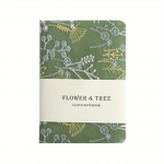 Elegantne tikitud linane m&auml;rkmik &ndash; paksud lehed, kaasaskantav &ndash; ideaalne p&auml;evitamiseks ja visandite tegemiseks Unikaalne retro A6 tikitud m&auml;rkmik 14.5*10cm roheline