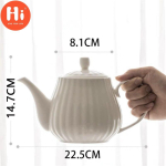 1000ml Luu C na Kohvikann Kontori Teekann Keraamiline Suure Mahutavusega Teekann Filtri ja Lihtsa K&auml;sit&ouml;&ouml; W te Kannuga gray