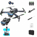 Uus S118 harjadeta minidroon HD elektrooniliselt juhitava 3 kaameraga optilise vooluga h&otilde;ljuv takistuste v&auml;ltimine tuulekindel helendav neljakopteri m&auml;nguasi 1 battery must