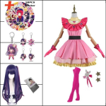 Hoshino Cosplay Hoshino Rubii Arima Kana Kost&uuml;&uuml;m Lolita Kleit Seelik Halloween Anime R&otilde;ivad T&uuml;drukule Naistele L-(Costume+Wig) pink