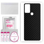 apgo Protective Skin Sticker for the back compatible with TCL 306, Wrap Film, Foil, Vinyl - Pattern Carbon Black