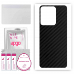 apgo Protective Skin Sticker for the back compatible with Vivo S17e, Wrap Film, Foil, Vinyl - Pattern Carbon Black