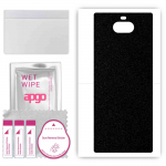 apgo Protective Skin Sticker for the back compatible with Sony Xperia 10 Plus, Wrap Film, Foil, Vinyl - Pattern Matte Black
