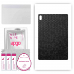 apgo skin sticker film foil vinyl for the BACK compatible with Samsung Galaxy Tab S6, scratch-resistant, easy to install - Black Honeycomb