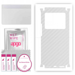apgo Protective Skin Sticker for the back+sides compatible with Vivo X80, Full Wrap Film, Foil, Vinyl - Pattern Transparent Carbon