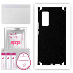 apgo Protective Skin Sticker for the back+sides compatible with Vivo X60t, Full Wrap Film, Foil, Vinyl - Pattern Matte Black