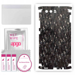 apgo Protective Skin Sticker for the back+sides compatible with Huawei P10, Full Wrap Film, Foil, Vinyl - Pattern Carbon Black Pixel