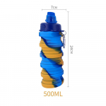 Veetass Korduvkasutatav 500 ml joogit&ouml;&ouml;riistad Spordiveepudel Loov vastupidav kodutarbed Kokkupandav kokkupandav silikoonist veepudel CHINA