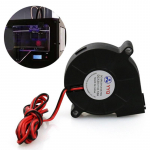 Uus must DC 12V 50mm puhumisradiaaljahutusventilaator, 2 juhtmest 3D-printeri jaoks