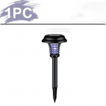 P&auml;ikese s&auml;&auml;set&otilde;rje- ja s&auml;&auml;set&otilde;rjelamp v&auml;litingimustes, aiaterrass, lilla ja valge valgus (Must, plastik) 1PC