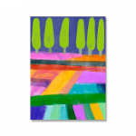 V&auml;rviline lilleline naistejoon Abstraktne botaaniline seinakunst, l&otilde;uendimaaling plakatid ja v&auml;ljatr&uuml;kid seinapildid elutoa sisekujunduseks 21x30cm No Framed