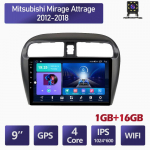 9-tolline autoraadio Carplay jaoks Mitsubishi Mirage Attrage 2012-2018 auto multimeedia videopleier GPS-navigatsioon WIFI 2+32GB 1+16GB