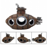 Akvaariumi akvaariumi kaunistus Allveelaev Vintage vaigu&otilde;&otilde;nes mitme auguga kalakrevettide m&auml;ngumaja Kalade peitmise kodukaunistused