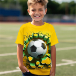 Uus suvine T-s&auml;rk Lasteriided T&uuml;drukud 3&ndash;12-aastased Jalgpallis&auml;rk poistele Jalgpall 3D Prinditud topid lastele T-s&auml;rgid 140