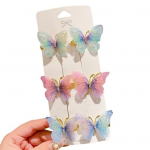 6 tk Liblikad Decor Juukseklamber Rhinestone Kaunistusega T&uuml;drukute Printsessi Juuksen&otilde;el Loomakujuline Juuksen&otilde;el Juuste Aksessuaarid E