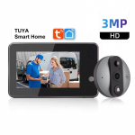 500PA 2,4G traadita WiFi-video uksekell 4,3-tolline HD 3MP helinahelin Turvakaitse piiluava ukse sisetelefon kaameraga Tuya Smart Home 500PA