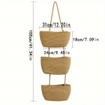 1 tk Mitmek&uuml;lg 3-korruseline riputatav hoiukorv, - Kaasaegne riputatav kootud organiseerija aknaga, Lihtsalt &uuml;le ukse paigaldatav disain kodudekooriks