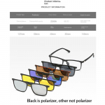 Klamber Magnetic Fashion P&auml;ikeseprillid Naiste Meeste Polariseeritud magnetklambriga M&uuml;oopiaprillid