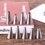 9 tk kondiitritoodete j&auml;&auml;tumine torude otsikud roostevabast terasest kaunistusotsik koogi kaunistus