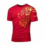 Tiger T-s&auml;rk Mood 3D meeste l&uuml;hikeste varrukatega t&auml;nava vabaaja sporditopsid Oversized O kaelusega pullover s&auml;rk suvine retro meeste riided XS