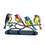 Bird Desktop Ornament, Moodne metallist linnukujukeste dekoratiivsed kunstikaunistused kapid, kontorid, elutoa kodukaunistused