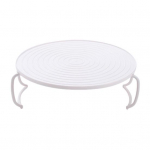 Mikrolaineahjualus Mitmekihiline virnastatud deformatsioonivastane, kergesti puhastatav toiduvalmistamine PP kokkupandav disain auruhoidja kodutarbed valge