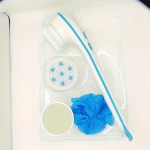 Elektriline vannihari, pehmete harjastega vannihari, pika k&auml;epidemega seljamassaaži vannidu&scaron;iharjade komplekt valge